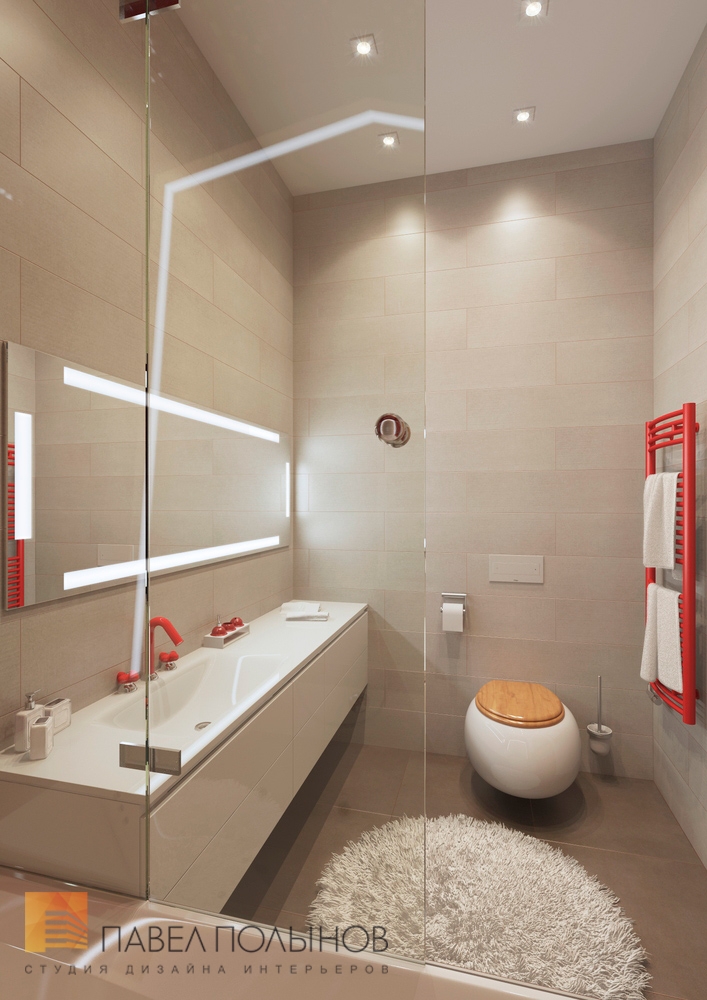Фото ванная комната из проекта «г. Москва, Таунхаус в поселке «Ангелово», 143 кв.м»