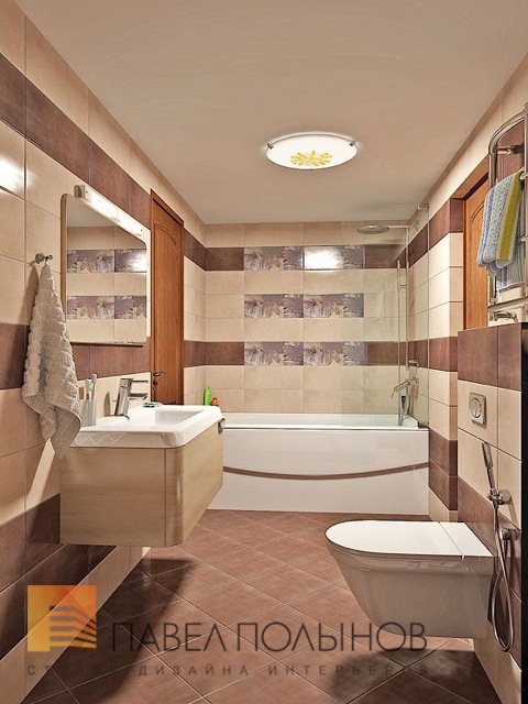 Фото дизайн ванной комнаты из проекта «Красносельское шоссе - дизайн интерьера квартиры 110 кв.м»