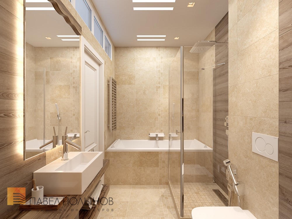 Фото дизайн интерьера ванной комнаты из проекта «Интерьер квартиры в стиле прованс, ЖК &quot;Самоцветы&quot;, 100 кв.м.»