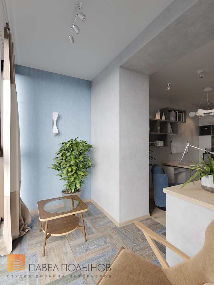 Фото дизайн интерьера лоджии из проекта «Интерьер квартиры в современном стиле, ЖК «Солнечный»»