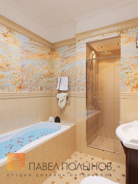 Фото ванная комната из проекта «ул. Казначейская - дизайн интерьера квартиры 95 кв.м»