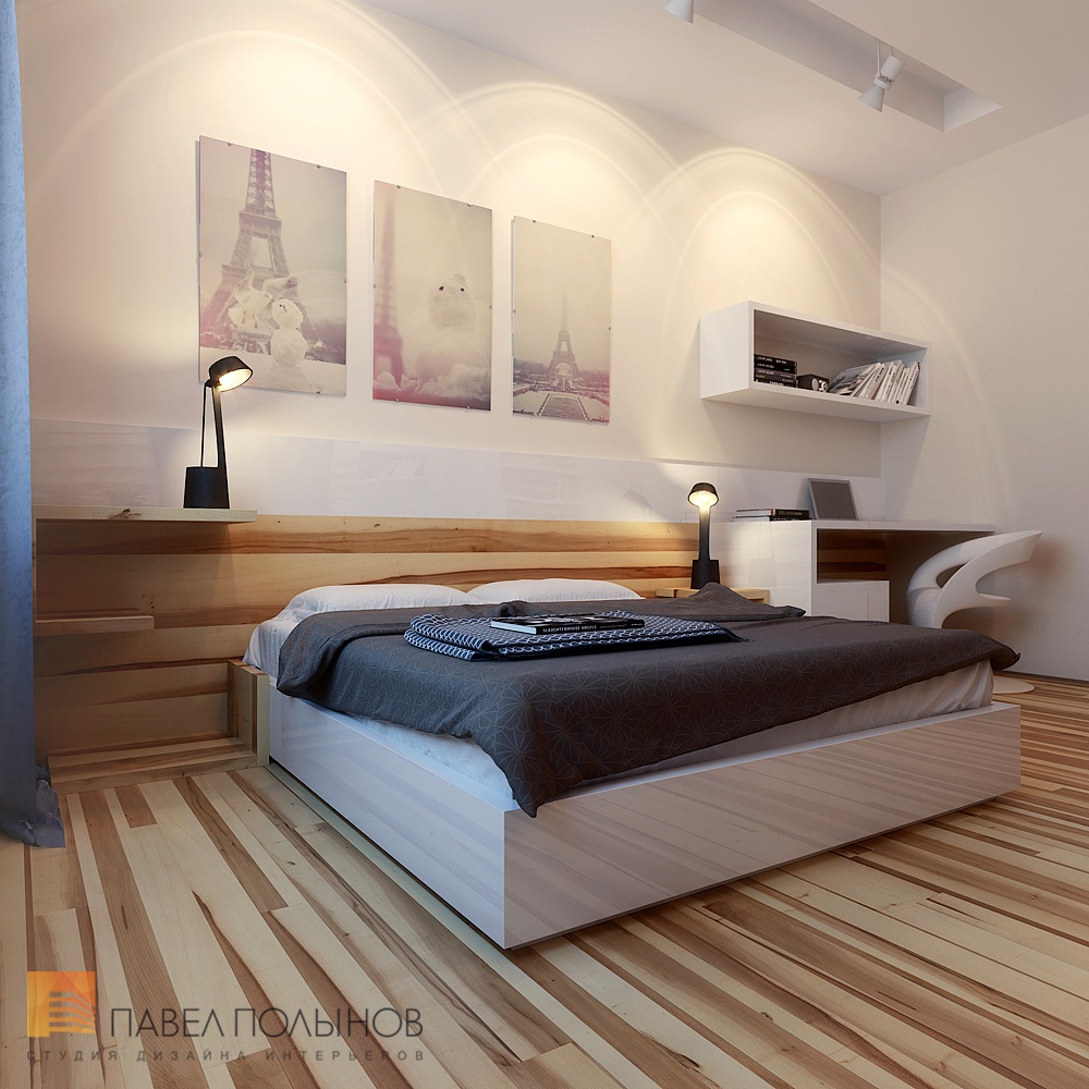 Фото спальня из проекта «Дизайн квартиры на Наличной улице, 82 кв.м.»