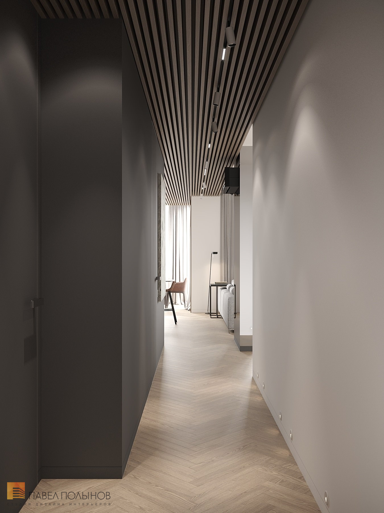 Фото коридор из проекта «Просторная квартира в современном стиле, ЖК «Duderhof Club», 146 кв.м.»