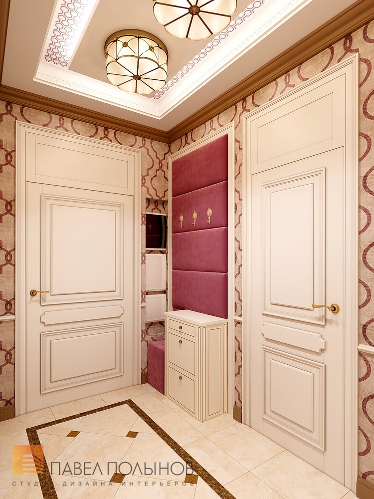 Фото дизайн интерьера холла из проекта «Дизайн квартиры 74 кв.м. в стиле американской классики, ЖК «Платинум»»