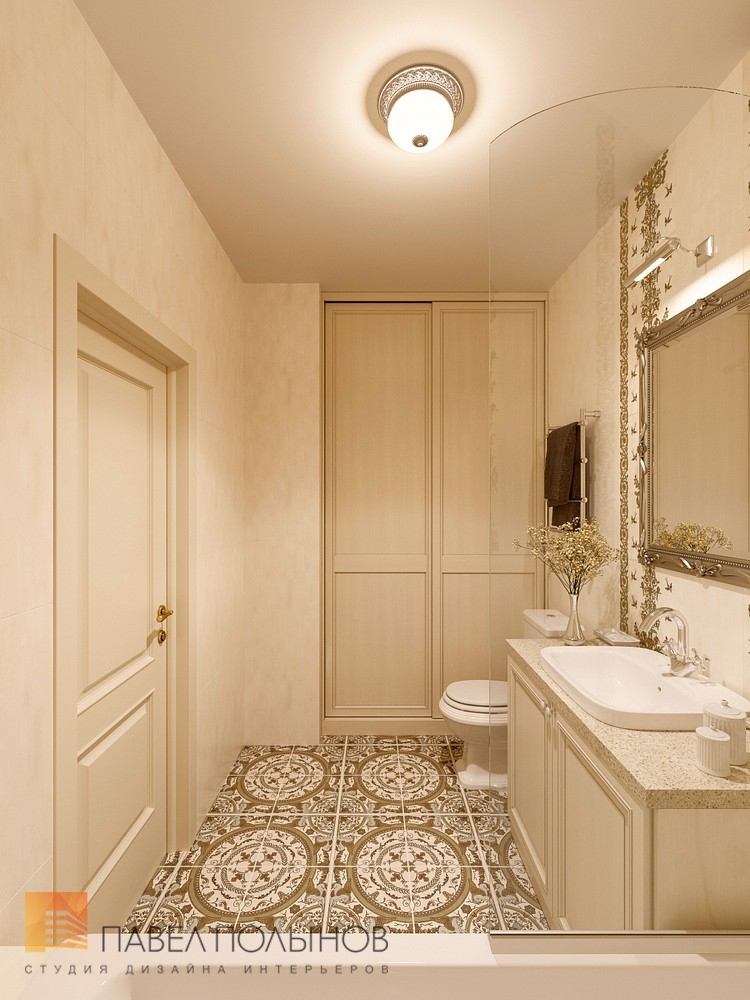 Фото дизайн интерьера ванной комнаты из проекта «Квартира в классическом стиле, ЖК «Time дом у Московской», 120 кв.м.»