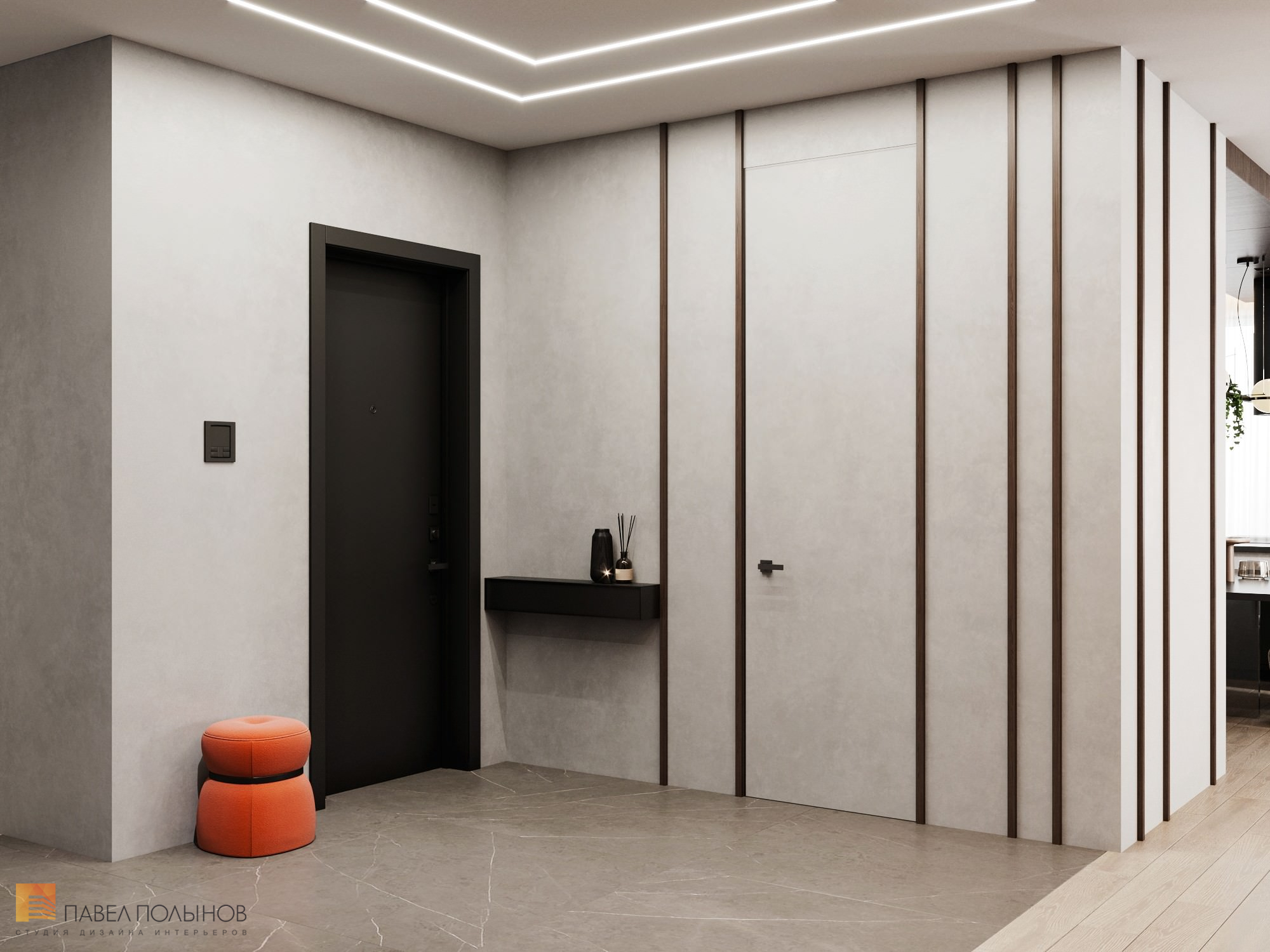 Фото интерьер прихожей из проекта «Дизайн интерьера квартиры в ЖК «Крестовский Deluxe», современный стиль, 233 кв.м.»