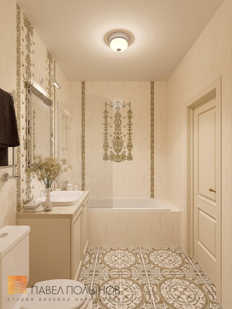 Фото ванная комната из проекта «Квартира в классическом стиле, ЖК «Time дом у Московской», 120 кв.м.»