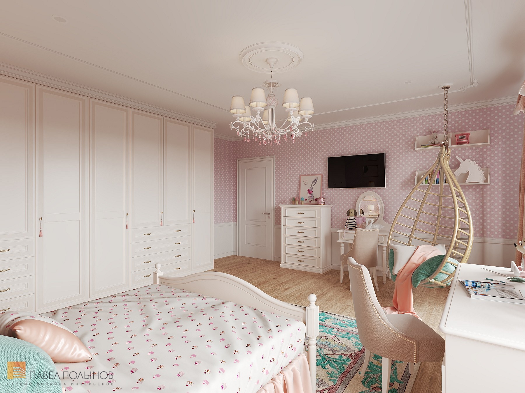 Фото детская комната из проекта «Интерьер квартиры 140 кв.м. в стиле неоклассики»
