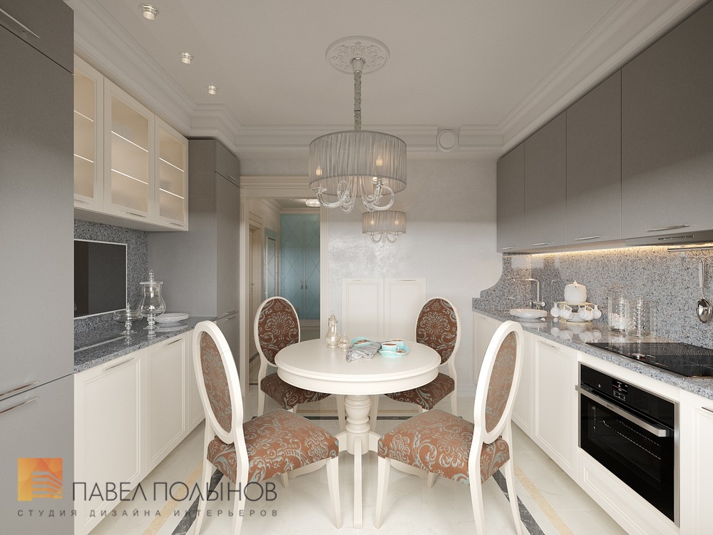 Фото дизайн кухни из проекта «Интерьер квартиры в классическом стиле, ЖК «Новомосковский», 60 кв.м.»