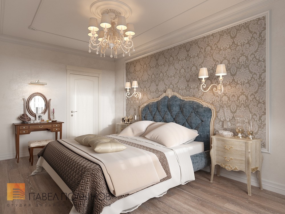 Фото интерьер спальни из проекта «Интерьер квартиры в классическом стиле, ЖК «Новомосковский», 60 кв.м.»