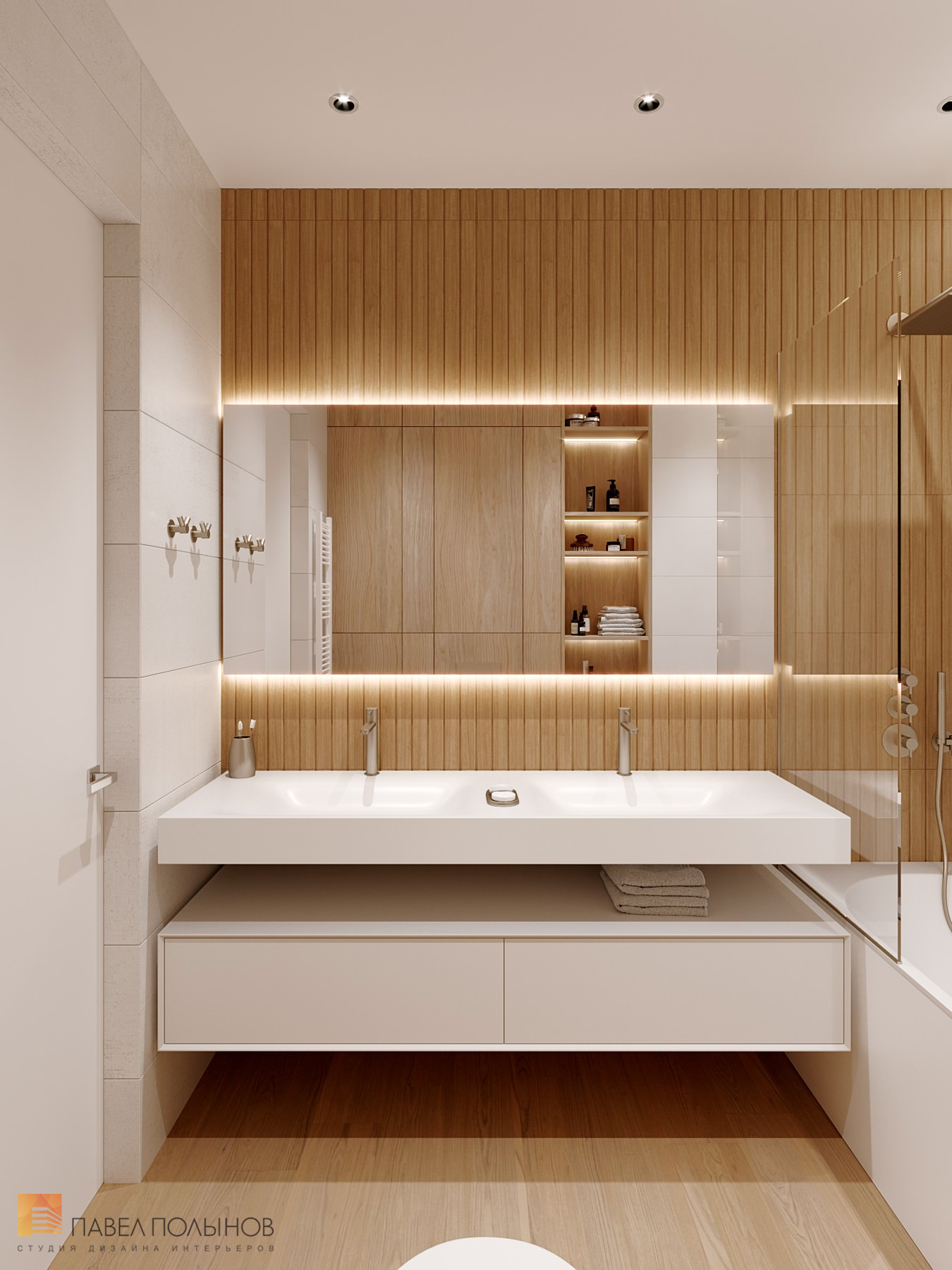 Фото ванная комната из проекта «Квартира в современном стиле, ЖК «Дом на Зелейной», 142 кв.м.»