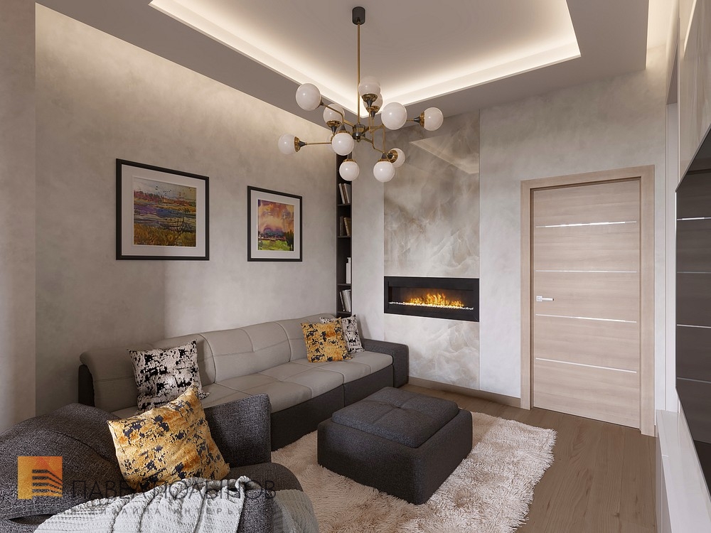 Фото дизайн гостиной из проекта «Дизайн квартиры в современном стиле, ЖК «Home Sweet Home», 129 кв.м.»