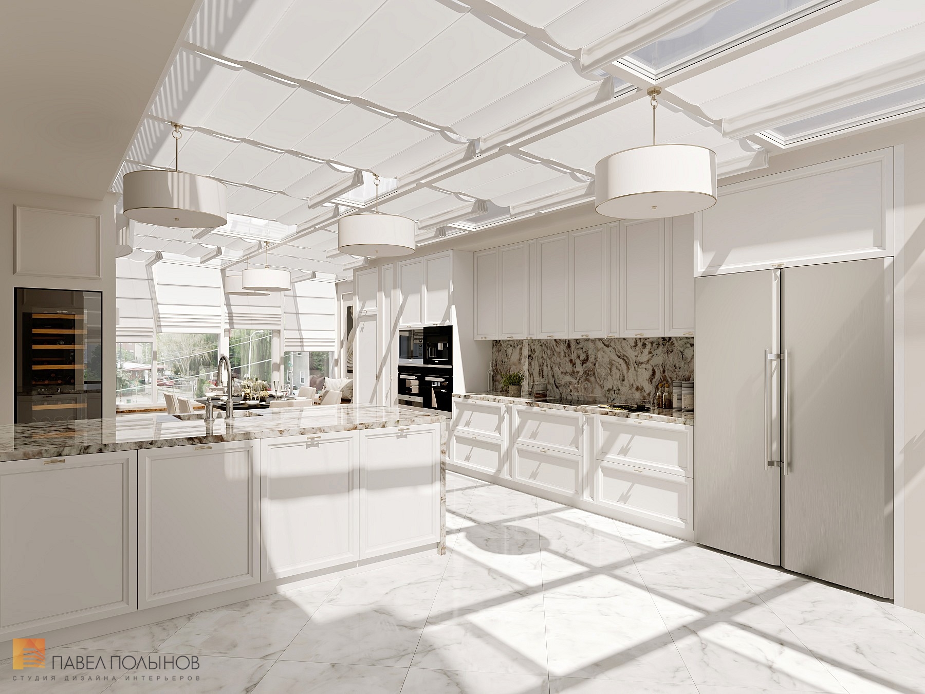 Фото дизайн интерьера кухни из проекта «Интерьер квартиры 200 кв.м. в стиле Ар-деко, ЖК «Граф Орлов»»