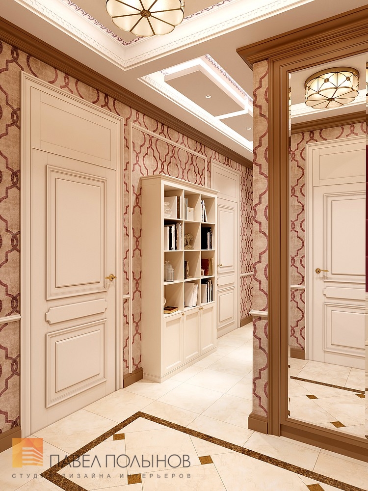 Фото холл из проекта «Дизайн квартиры 74 кв.м. в стиле американской классики, ЖК «Платинум»»