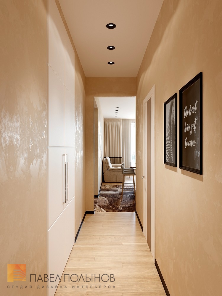 Фото холл из проекта «Дизайн проект 1-комнатной квартиры 70 кв.м. в ЖК «Риверсайд», современный стиль»
