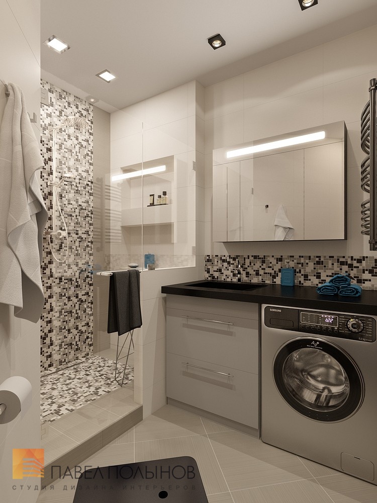 Фото ванная комната из проекта «Дизайн интерьера квартиры в ЖК «Никитинская усадьба», 40 кв.м.»