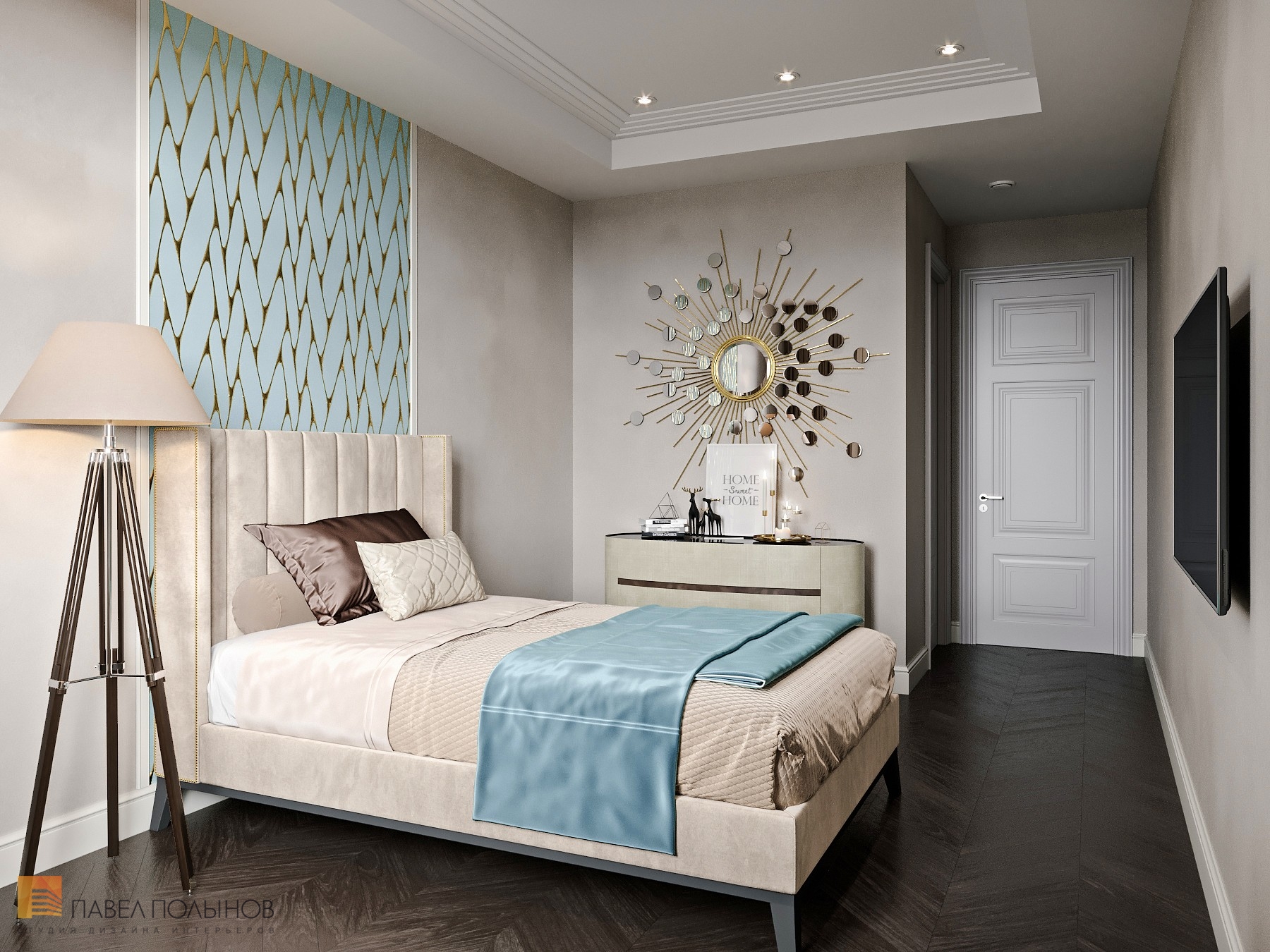Фото дизайн детской спальни из проекта «Современный стиль с элементами классики в ЖК «Фьорд», 100 кв.м.»