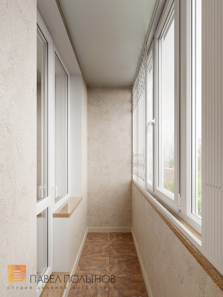 Фото дизайн интерьера лоджии из проекта «Квартира в классическом стиле, ЖК «Time дом у Московской», 120 кв.м.»