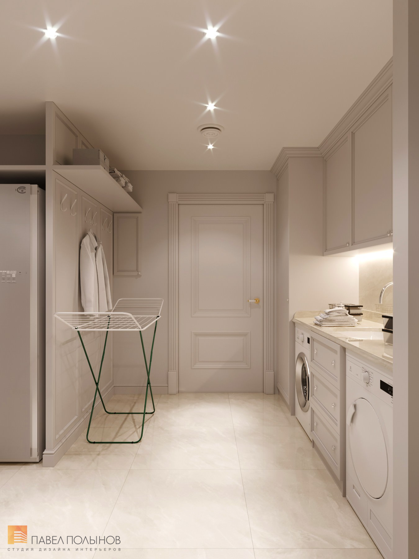 Фото дизайн хозяйственной комнаты из проекта «Дизайн квартиры в стиле современной классики, ЖК «Riverside», 180 кв.м.»