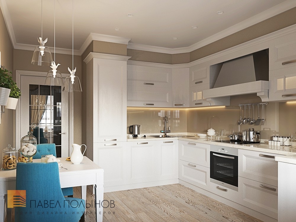 Фото интерьер кухни из проекта «Интерьер квартиры в стиле легкой классики, ЖК «Академ-Парк», 68 кв.м.»