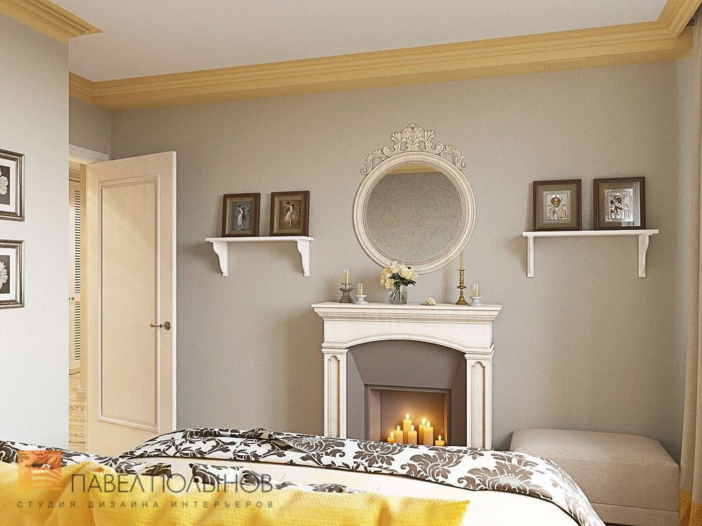 Фото дизайн спальни из проекта «Интерьер квартиры в стиле легкой классики, ЖК «Академ-Парк», 68 кв.м.»