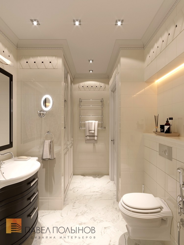 Фото ванная из проекта «Дизайн трехкомнатной квартиры 100 кв.м. в стиле неоклассики, ЖК «Смольный парк»»