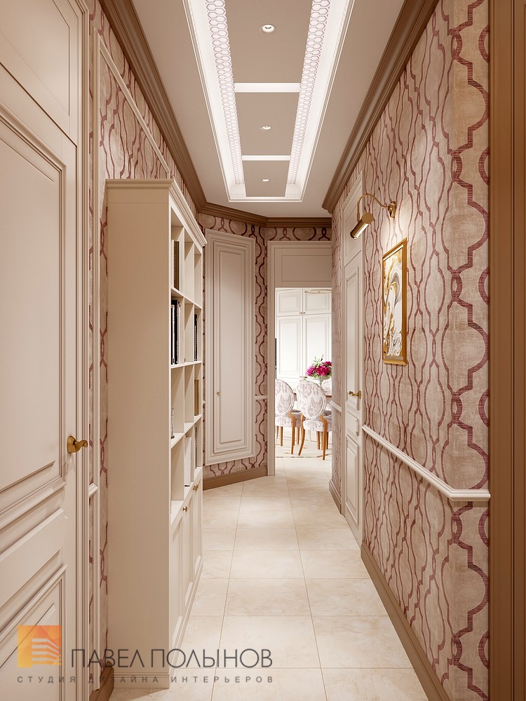 Фото дизайн холла из проекта «Дизайн квартиры 74 кв.м. в стиле американской классики, ЖК «Платинум»»