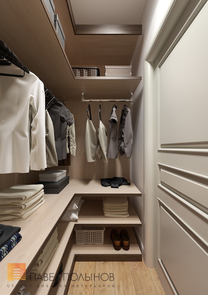 Фото интерьер гардеробной комнаты из проекта «Интерьер трехкомнатной квартиры в элитном доме «Таврический», 112 кв.м»