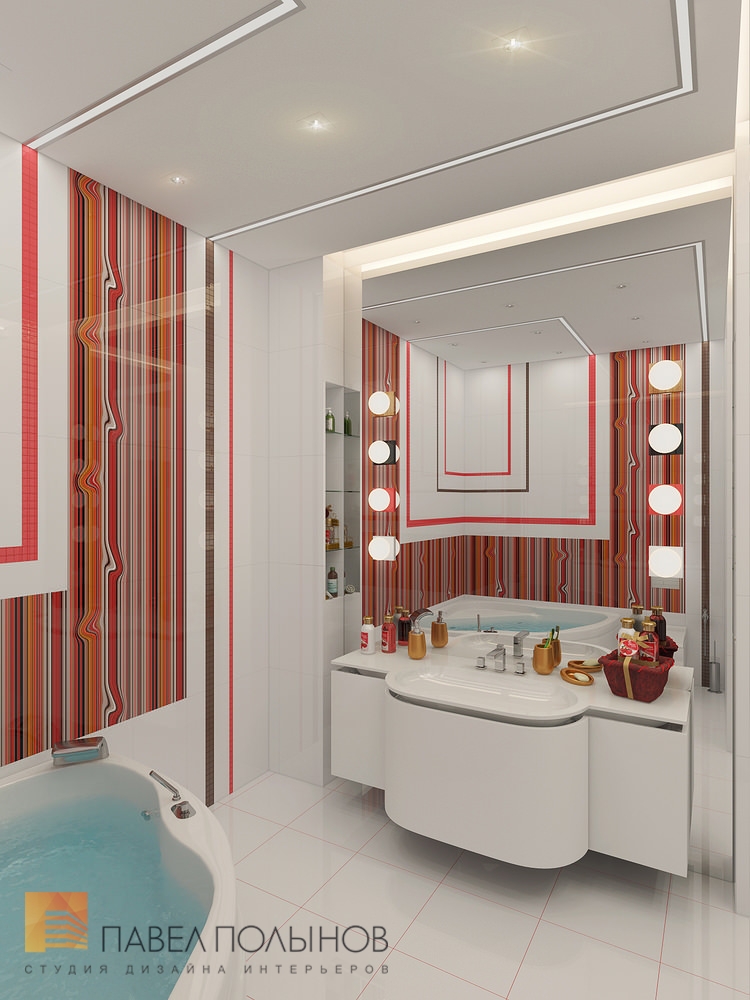 Фото интерьер ванной комнаты из проекта «Дизайн квартиры на улице Дибуновская, 117 кв.м»