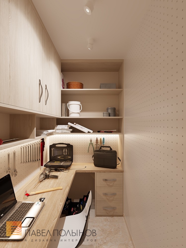 Фото интерьер кабинета из проекта «Квартира в стиле неоклассика, ЖК «До Ре Ми», 100 кв.м.»