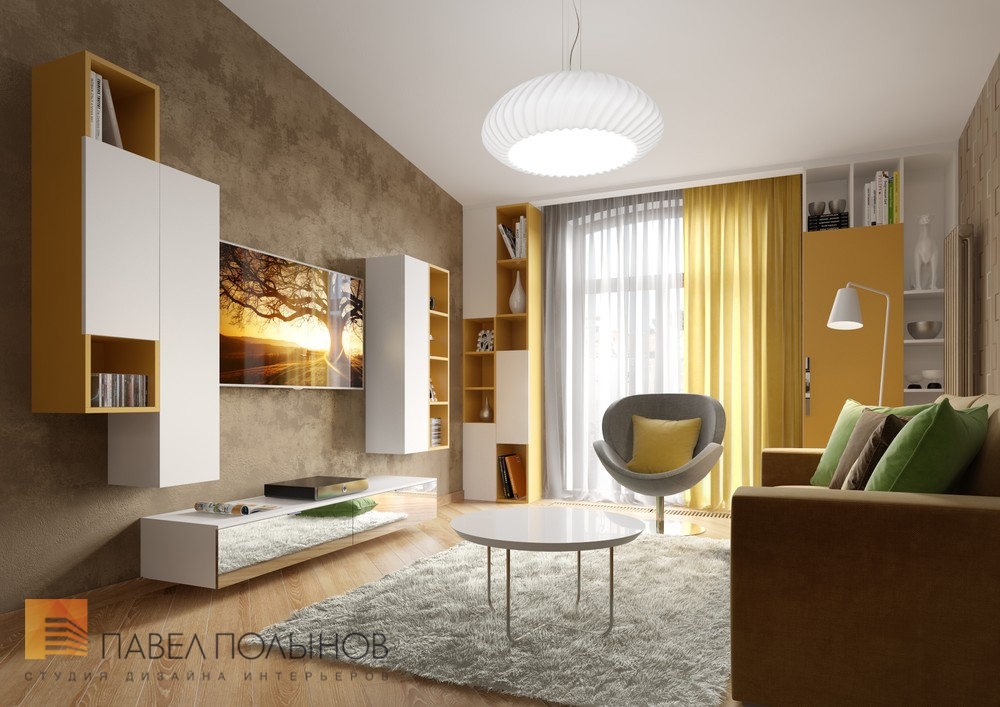 Фото гостевая из проекта «Дизайн интерьера квартиры в ЖК «Дом-Мегалит на Дибуновской», 130 кв.м»