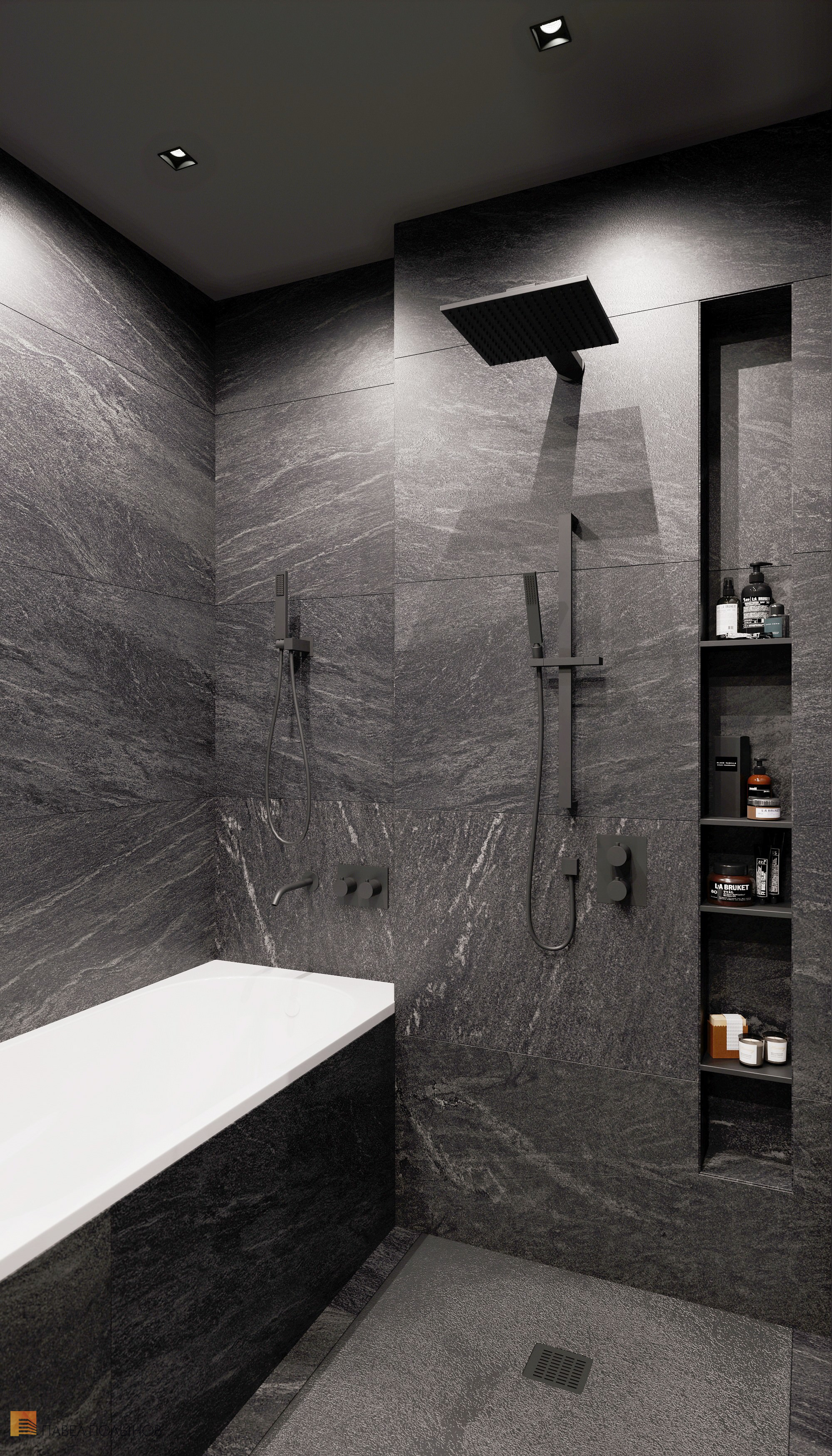 Фото ванная комната из проекта «Интерьер квартиры в современном стиле, ЖК «Символ», 64 кв.м.»