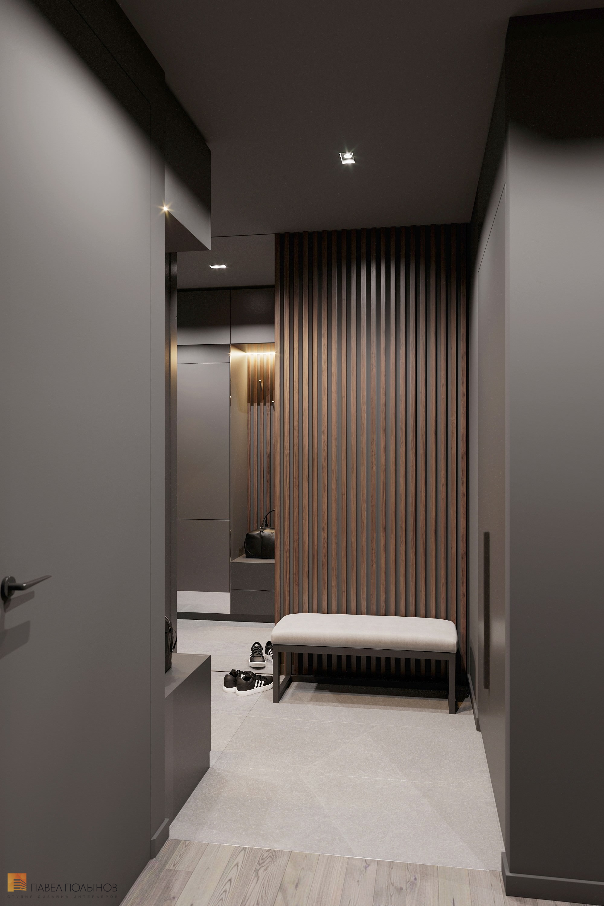 Фото дизайн интерьера прихожей из проекта «Интерьер квартиры в современном стиле, ЖК «Символ», 64 кв.м.»