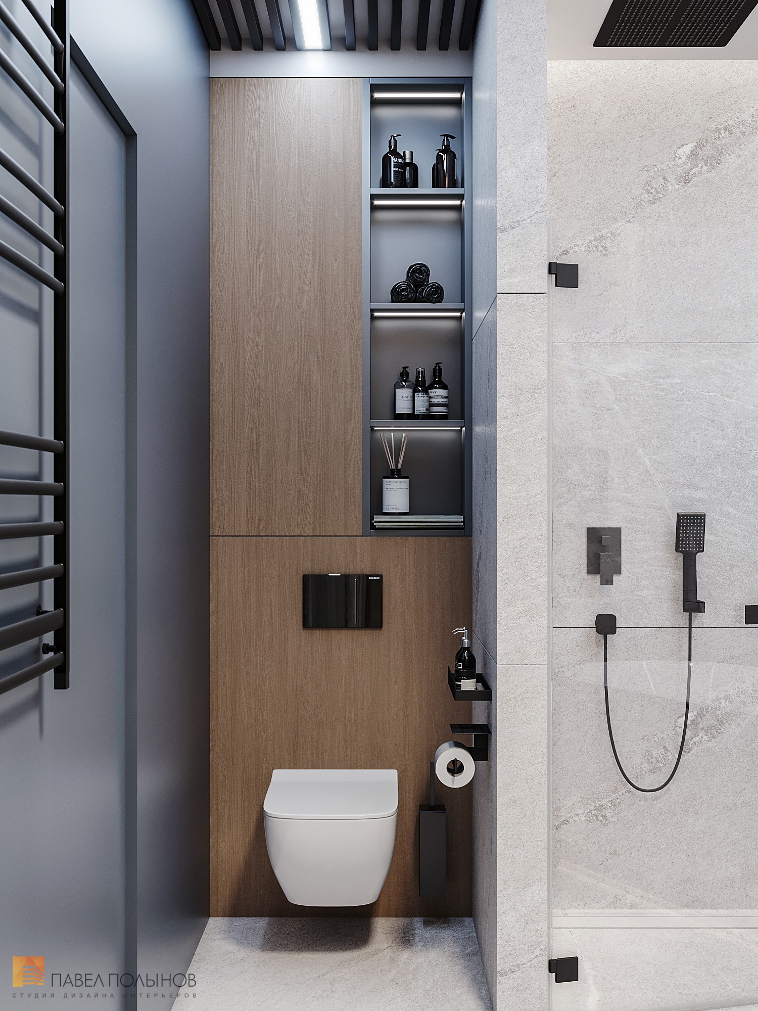 Фото дизайн ванной комнаты из проекта «ЖК «Ренесанс», 81 кв.м.»