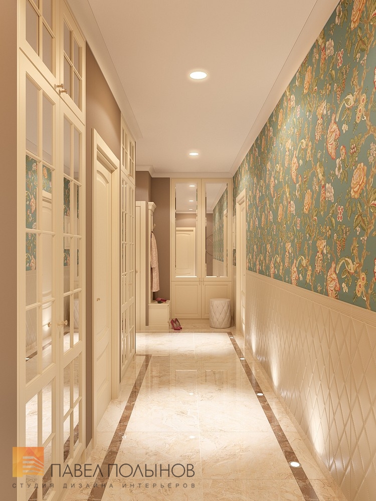 Фото дизайн коридора из проекта «Квартира в стиле неоклассика, ЖК «До Ре Ми», 100 кв.м.»