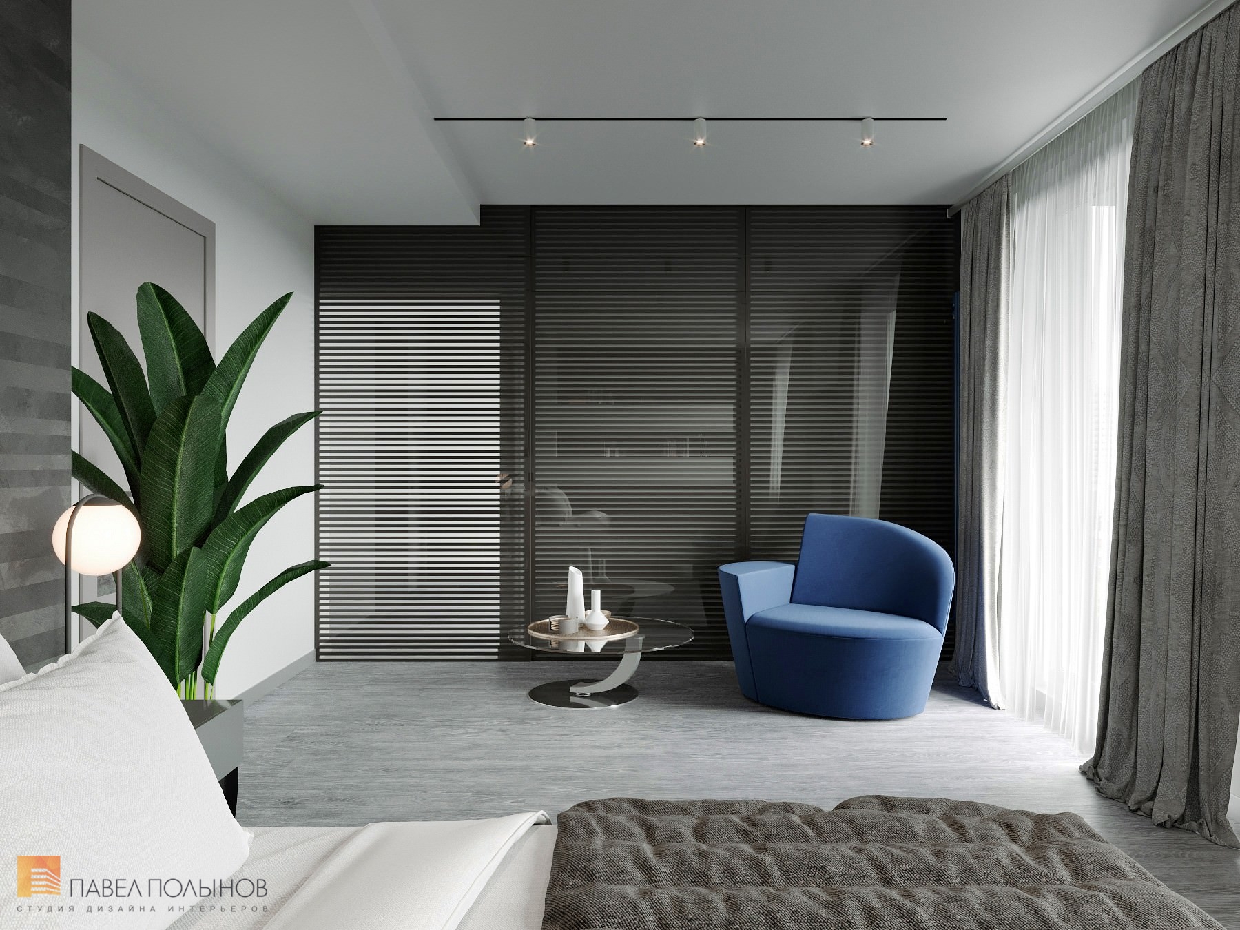 Фото интерьер спальни из проекта «Дизайн интерьер квартиры в ЖК «Кремлевские звезды», современный стиль, 133 кв.м.»