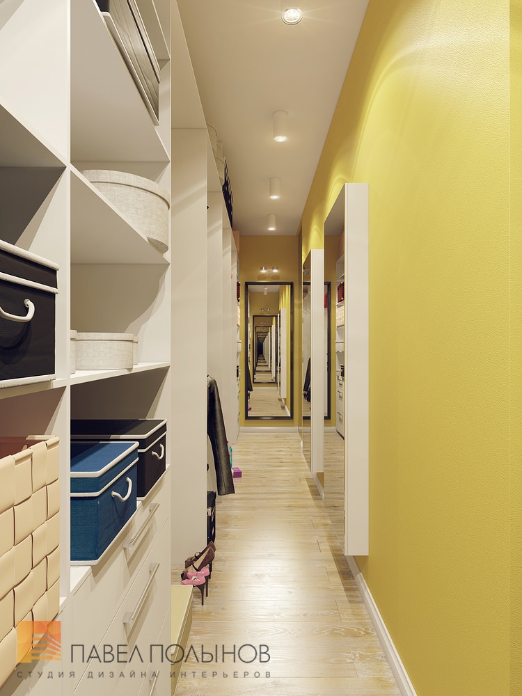 Фото гардеробная комната из проекта «Дизайн квартиры на улице Дибуновская, 117 кв.м»