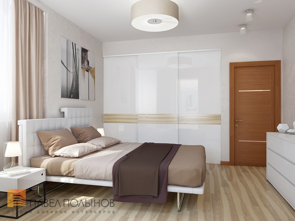 Фото дизайн спальни из проекта «Интерьер двухкомнатной квартиры в Московской области, 80 кв.м.»