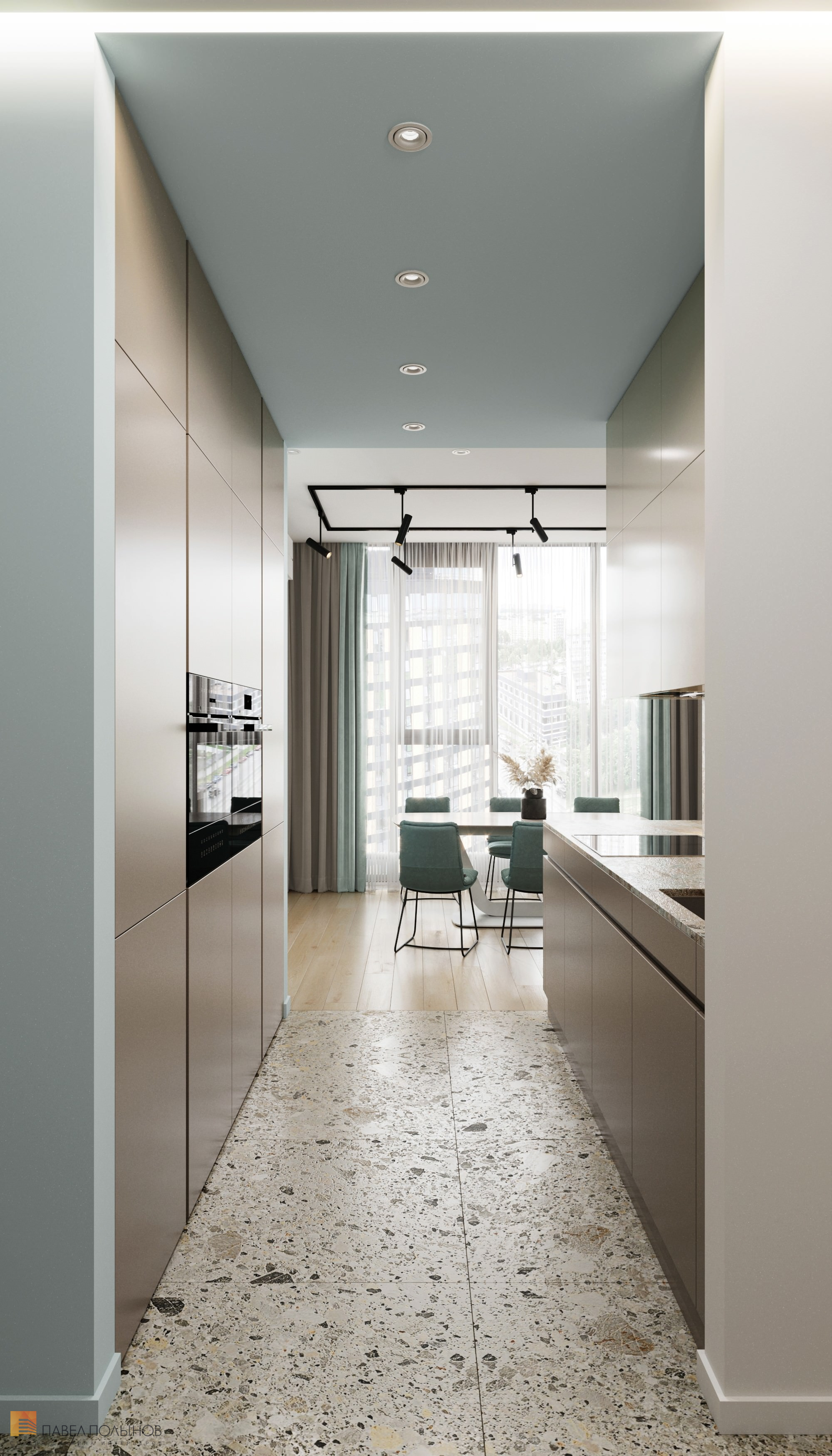 Фото коридор из проекта «Дизайн интерьера квартиры в ЖК «5 Звёзд», минимализм, 117 кв.м.»