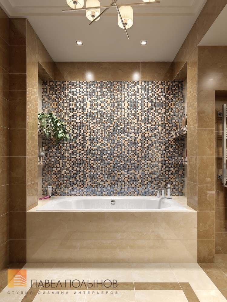 Фото интерьер ванной комнаты из проекта «Дизайн интерьера квартиры в ЖК «Дом-Мегалит на Дибуновской», 130 кв.м»
