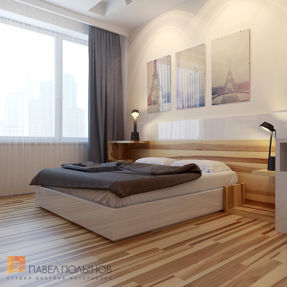 Фото дизайн интерьера спальни из проекта «Дизайн квартиры на Наличной улице, 82 кв.м.»