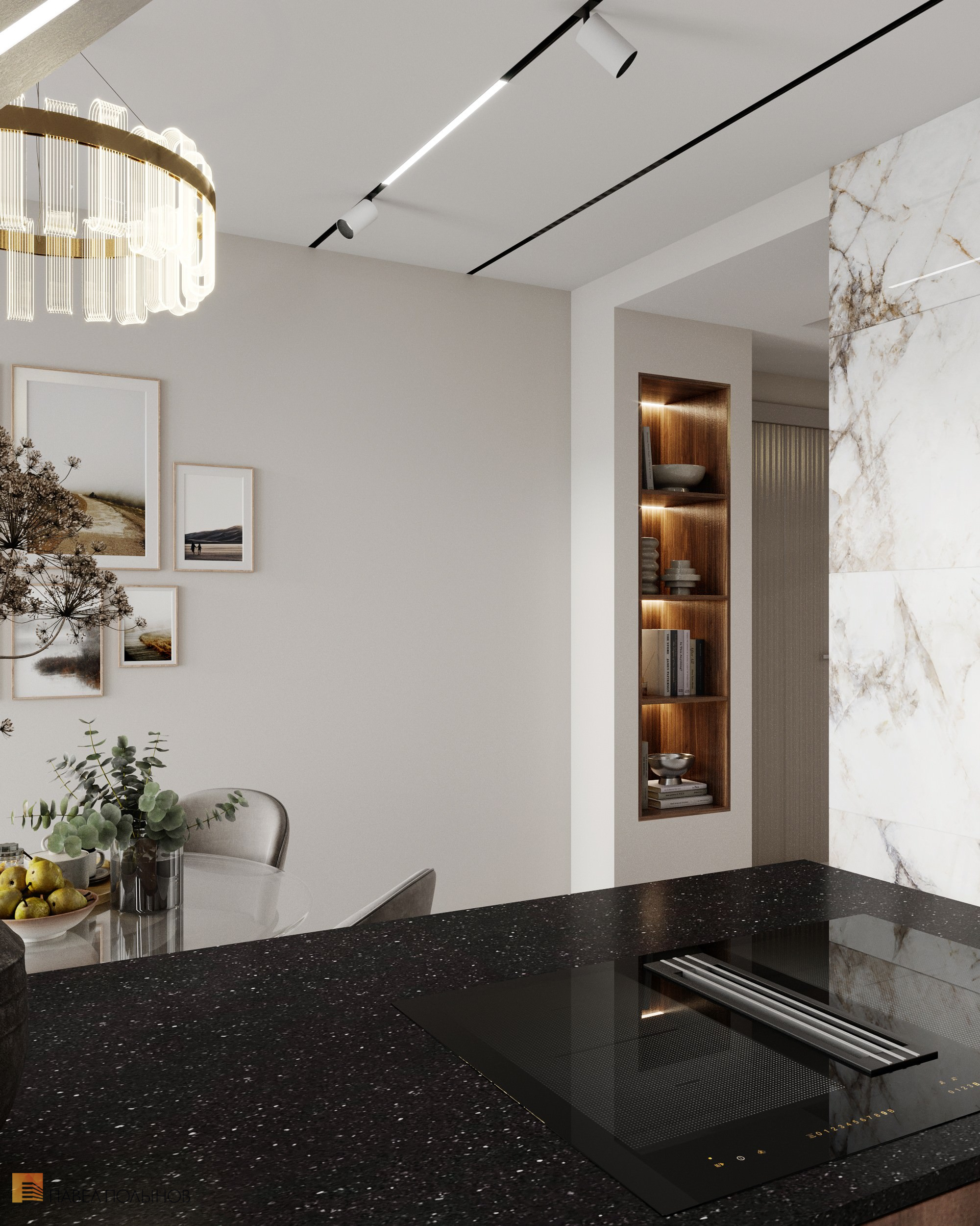 Фото кухня из проекта «Интерьер квартиры в современном стиле, 178 кв.м.»