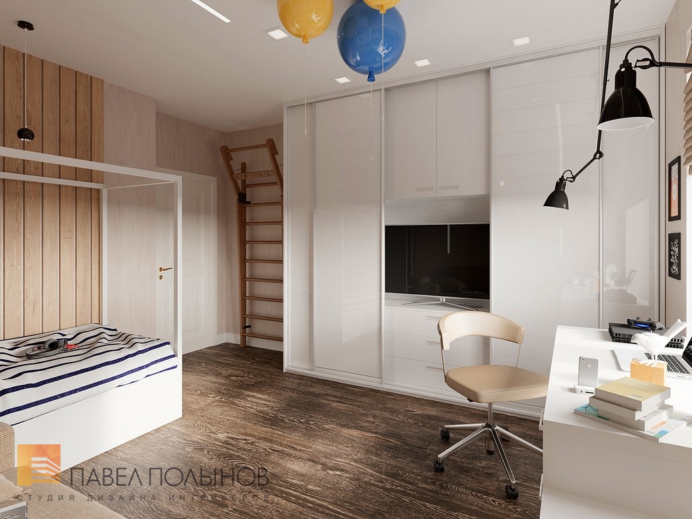 Фото интерьер детской комнаты из проекта «Дизайн квартиры 70 кв.м. в современном стиле, ЖК «Новомосковский»»