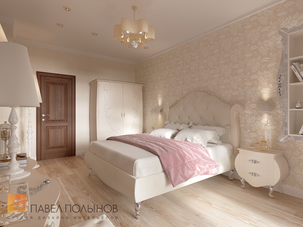 Фото дизайн интерьера спальни из проекта «Дизайн интерьера четырехкомнатной квартиры в классическом стиле, ЖК «Duderhof club», 163 кв.м.»