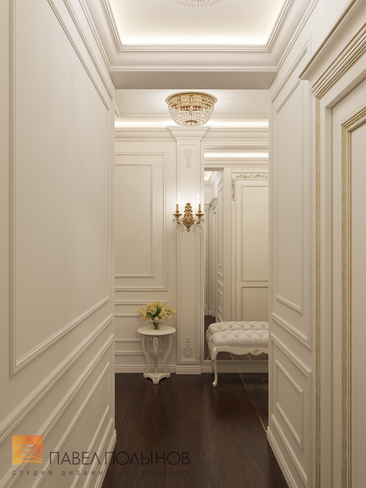 Фото прихожая в классическом стиле из проекта «Интерьер четырехкомнатной квартиры в классическом стиле, ЖК «Дом-Мегалит на Неве», 117 кв.м.»