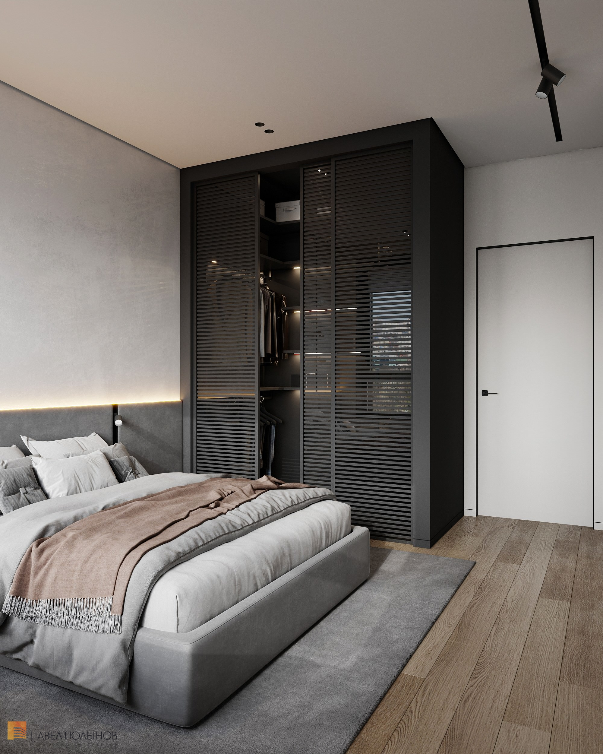 Фото интерьер спальни из проекта «Дизайн интерьера квартиры в современном стиле, ЖК «Сердце столицы», 98 кв.м.»