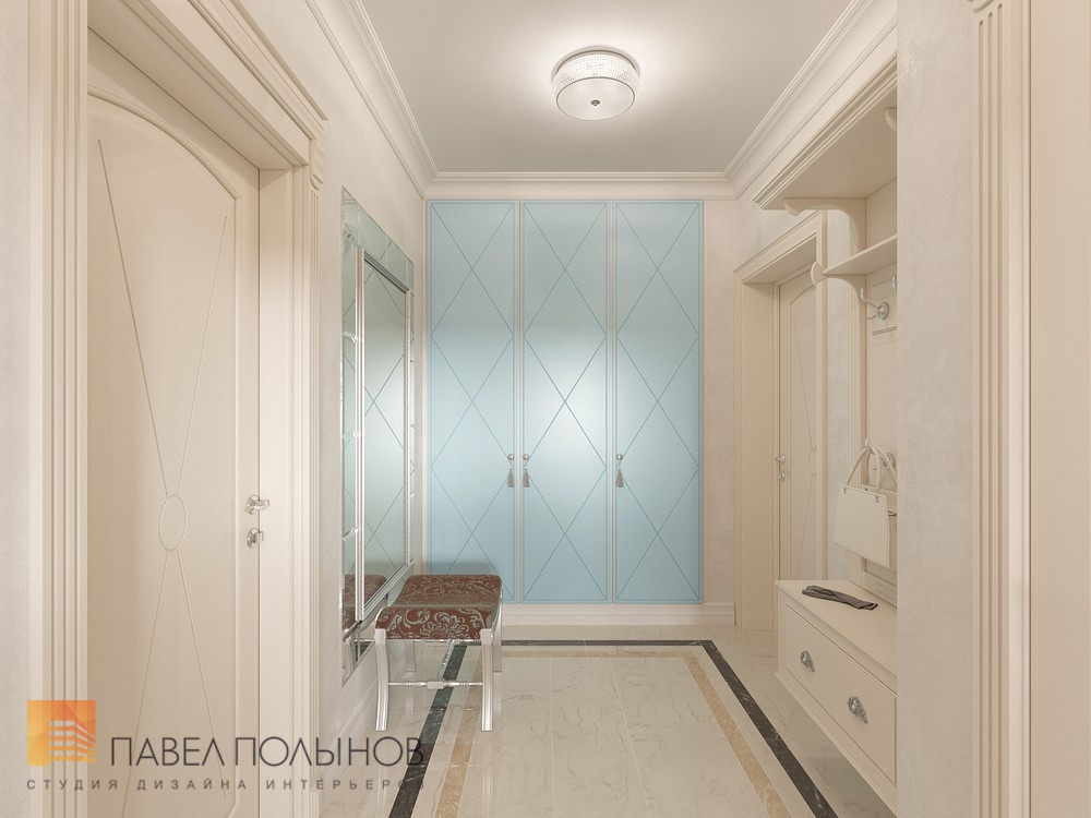 Фото дизайн прихожей из проекта «Интерьер квартиры в классическом стиле, ЖК «Новомосковский», 60 кв.м.»