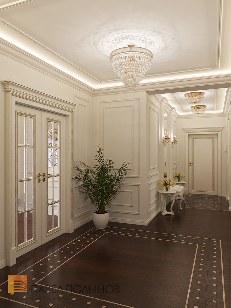 Фото холл из проекта «Интерьер четырехкомнатной квартиры в классическом стиле, ЖК «Дом-Мегалит на Неве», 117 кв.м.»