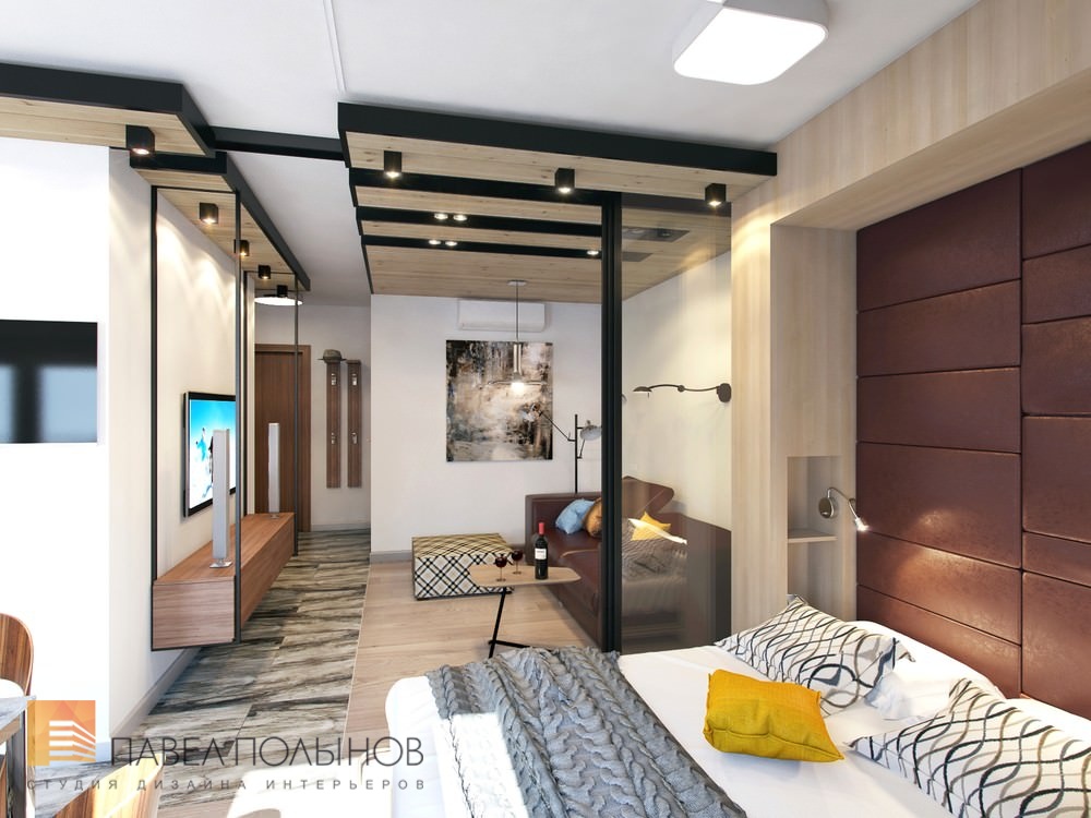 Фото гостиная комната / спальная зона из проекта «Гостиные»