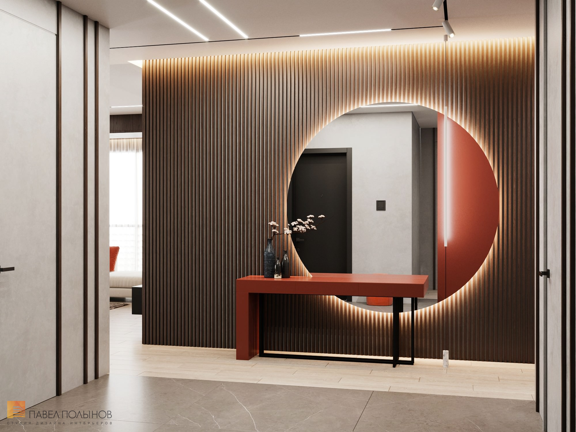 Фото прихожая из проекта «Дизайн интерьера квартиры в ЖК «Крестовский Deluxe», современный стиль, 233 кв.м.»